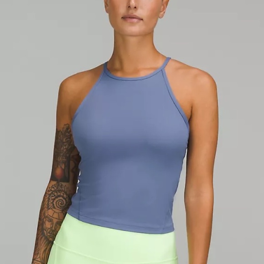 Lululemon high neck yoga tank size 6 color dark teal